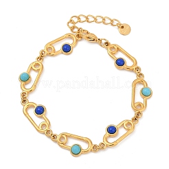 Bohemia Style 304 Stainless Steel Link Chain Bracelets for Women&nbsp;BJEW-M082-01G-01