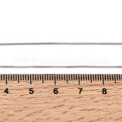 0.6mm真鍮ベネチアンチェーンネックレス  プラチナ  17.56インチ（44.6cm）&nbsp;NJEW-G341-01P