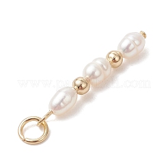 3Pcs 3 Styles Natural Cultured Freshwater Pearl Pendants&nbsp;PALLOY-JF05069