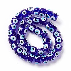 Handmade Evil Eye Lampwork Beads Strands&nbsp;LAMP-F024-01B-01