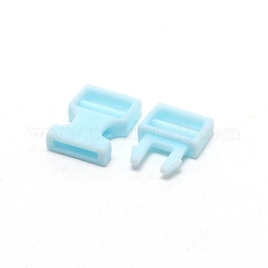 プラスチック製のサイドリリースバックル  サバイバルブレスレットの留め金  空色  16.5x7.5x2.5mm  穴：6x1.5mm&nbsp;FIND-WH0091-84D