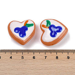 Handmade Heart Lampwork Beads Strands&nbsp;LAMP-P069-04B-03