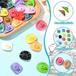 36Pcs 12 Colors Opaque Acrylic Beads&nbsp;SACR-CJ0001-84