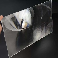 アクリルレンズ付きフレネル拡大鏡  透明  25.2x14.5x0.15cm  2pc&nbsp;DIY-SP0004-51B