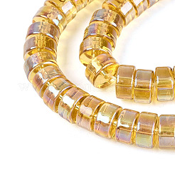 AB Color Plated Transparent Glass Beads Strands&nbsp;GLAA-T026-4x8mm-T01