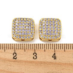 Brass Micro Pave Cubic Zirconia Multi-Strand Links&nbsp;KK-B096-16G-01