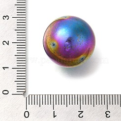 合成磁性ヘマタイト球状ビーズ  穴がない  ラウンド  虹メッキ  19.5mm&nbsp;G-C154-02RC