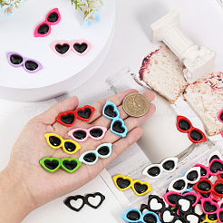 100Pcs 20 Colors Opaque Resin Cabochons&nbsp;RESI-GL0001-05