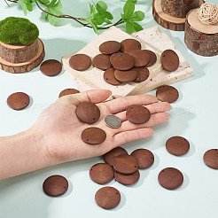 100Pcs Natural Wood Pendants&nbsp;WOOD-TA0003-08