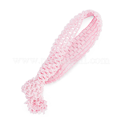 チロリアンテープ  伸縮性のあるかぎ針編みのヘッドバンド  赤ちゃんのヘッドバンド用  ピンク  40x1.5mm&nbsp;OCOR-BC0001-09A