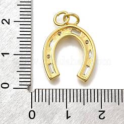 Brass Micro Pave Cubic Zirconia Pendants&nbsp;KK-D339-05G