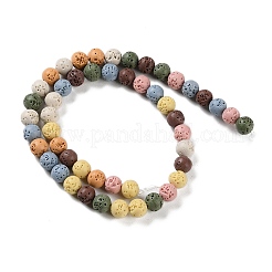 Synthetic Lava Rock Dyed Beads Strands&nbsp;G-H311-08B-07
