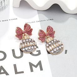 Zinc Alloy & Rhinestone Dangle Stud Earrings&nbsp;FS-WG792C8-02