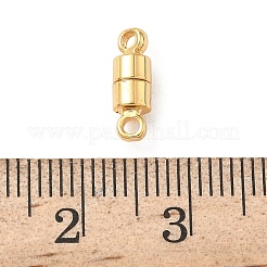 コラム真鍮製マグネットクラスプ  カン付き  ニッケルフリー  18KGP本金メッキ  11x4mm  穴：1.5mm&nbsp;KK-B160-39G