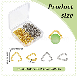 400Pcs 2 Colors Iron Triangle Rings&nbsp;IFIN-PH0002-54