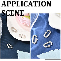 3Pcs 925 Sterling Silver Spring Gate Rings&nbsp;STER-BBC0008-64A-S