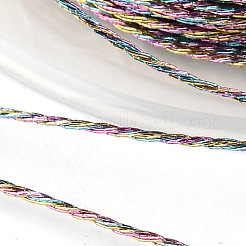 丸いメタリック糸  刺しゅう糸  6プライ  カラフル  0.6mm  約87.48ヤード（80m）/ロール&nbsp;MCOR-L001-0.6mm-17