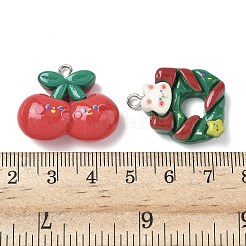 Christmas Theme Opaque Resin Pendants&nbsp;RESI-I344-02P