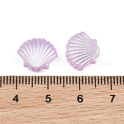パール調アクリルビーズ  シェル形状  パープル  11.5x13.5x5.5mm  穴：1.6mm  約1250個/500g&nbsp;AC-CBAAA05-18