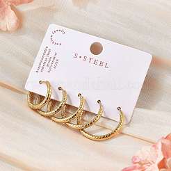 304 Stainless Steel Hoop Earrings&nbsp;EJEW-R017-01G-01