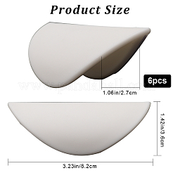 腹筋プラスチック引き出しハンドル  diy自己接着非パンチキャビネットハンドル  ホワイト  82x36x27mm&nbsp;FIND-WH0110-391B
