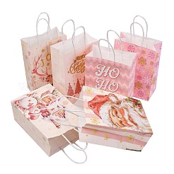 Christmas Printed Rectangle Paper Packing Bags with Handles&nbsp;CARB-D016-04