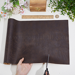PUレザーシーツ  DIYクラフト生地  長方形  ココナッツブラウン  1350x300mm&nbsp;DIY-CL0002-50B
