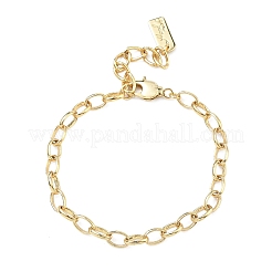 Brass Cable Chains Bracelets&nbsp;KK-C251-35G