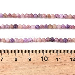 天然石チャロアイトビーズ連売り  多面カット  ラウンド  3~3.5mm  穴：0.7~0.8mm  約130~132個/連  15.35''~15.59''（39~39.6センチメートル）&nbsp;G-K376-A04-3mm