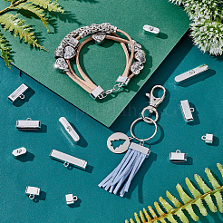 32Pcs 8 Style Alloy Cord Ends&nbsp;FIND-PH0005-38P