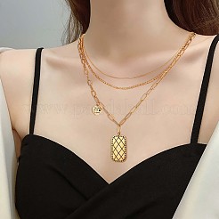 Stainless Steel 3 Layer Necklace&nbsp;JN1018A