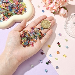 10G Electroplate Transparent Colours Rainbow Glass Seed Beads&nbsp;SEED-YW0003-04A