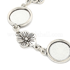 Antique Silver Plated Alloy Link Chain Bracelet Making&nbsp;MAK-K023-02F-AS