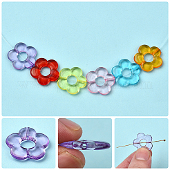 100Pcs Transparent Acrylic Beads Frame&nbsp;MACR-SP0002-02