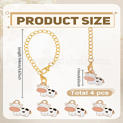 4Pcs Alloy Enamel Wine Glass Charms&nbsp;HJEW-LP00034