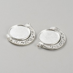 Alloy Pendant Cabochon Settings&nbsp;FIND-WH0165-14S