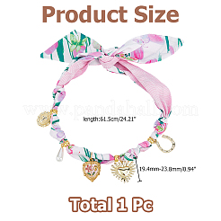 Flower Pattern Polyester Scarf Necklaces for Women&nbsp;NJEW-HS00027
