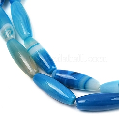 Natural Striped Agate/Banded Agate Beads Strands&nbsp;G-S280-10A