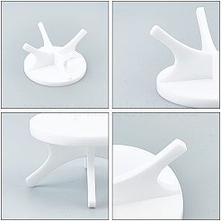 アクリルヘアピンディスプレイスタンド3個  テニス用  ホワイト  5.4x5.4x2.9cm&nbsp;ODIS-OC0001-20
