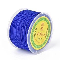 DIYジュエリークラフト作成用ポリエステルミラノコード  ブルー  2.5mm  約27.34ヤード（25m）/ロール&nbsp;OCOR-F011-D03