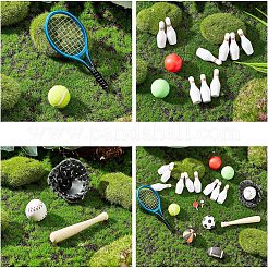 ゴム製ミニスポーツ用品アクセサリー  写真の小道具の装飾を装ったドールハウスのアクセサリー  ミックスカラー  16~92.5x9.5~37.5x1~23mm&nbsp;DJEW-FG0001-19