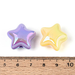 UV Plating Opaque Acrylic Beads&nbsp;SACR-T018-04M