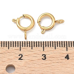 304ステンレススチールスプリングリング留め金  イオンプレーティング（ip）  18KGP本金メッキ  12x10x2mm  穴：2.2mm&nbsp;STAS-Z178-22G-02