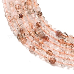 Natural Copper Rutilated Quartz Beads Strands&nbsp;G-P629-A01-01