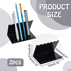 Letter V Shaped Acrylic Pencil & Makeup Brush Holder&nbsp;AJEW-WH0314-480