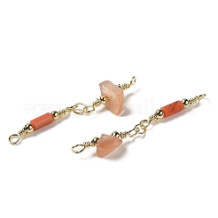 Cat Eye Connector Charms&nbsp;KK-P242-27G