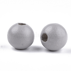 Painted Natural Wood Beads&nbsp;WOOD-S049-05H