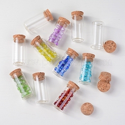 Empty Small Glass Cork Bottles&nbsp;AJEW-WH0035-03-3x6cm