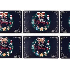 クリスマステーマ紙粘着ステッカー200枚  プレゼントデコレーション用  カラフル  80x50x0.1mm&nbsp;DIY-M070-02O
