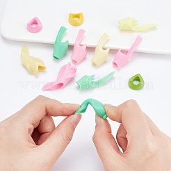 60Pcs 12 Style Polyethylene/Silicone Pencil Grips for Kids&nbsp;AJEW-GF0003-36